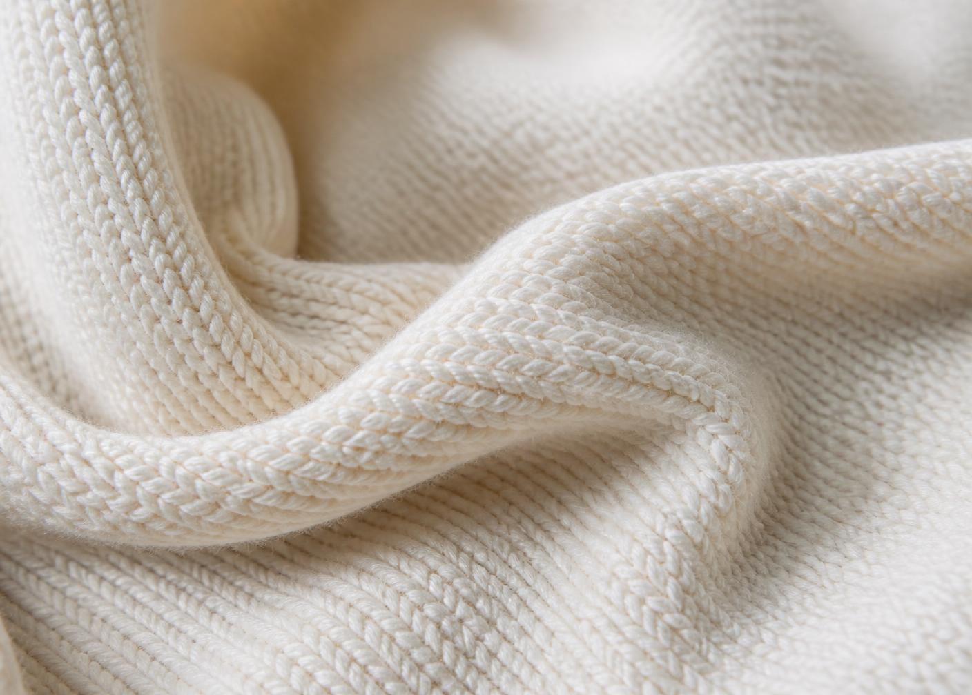 Macro view of knitted cotton fabric